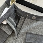 Thom Browne Casual Set Grey Mixed Wool Shorts
